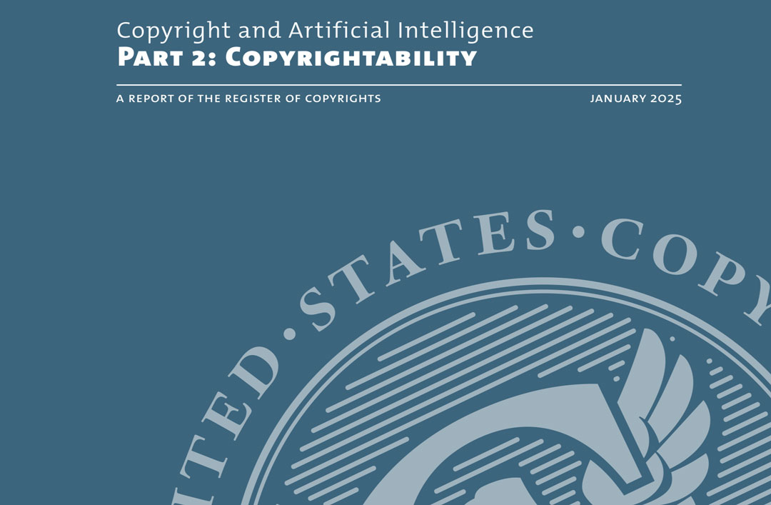 Report on copyrightability of AI generated content